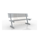 Escaño antivandálico alto tránsito