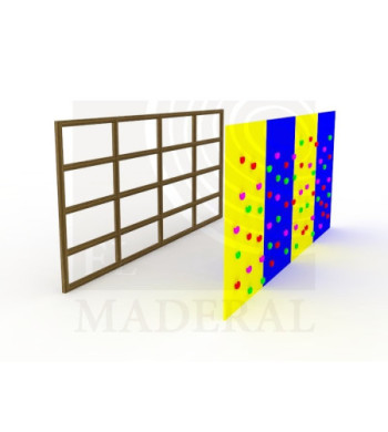 Muro de escalada de sujeción a muro