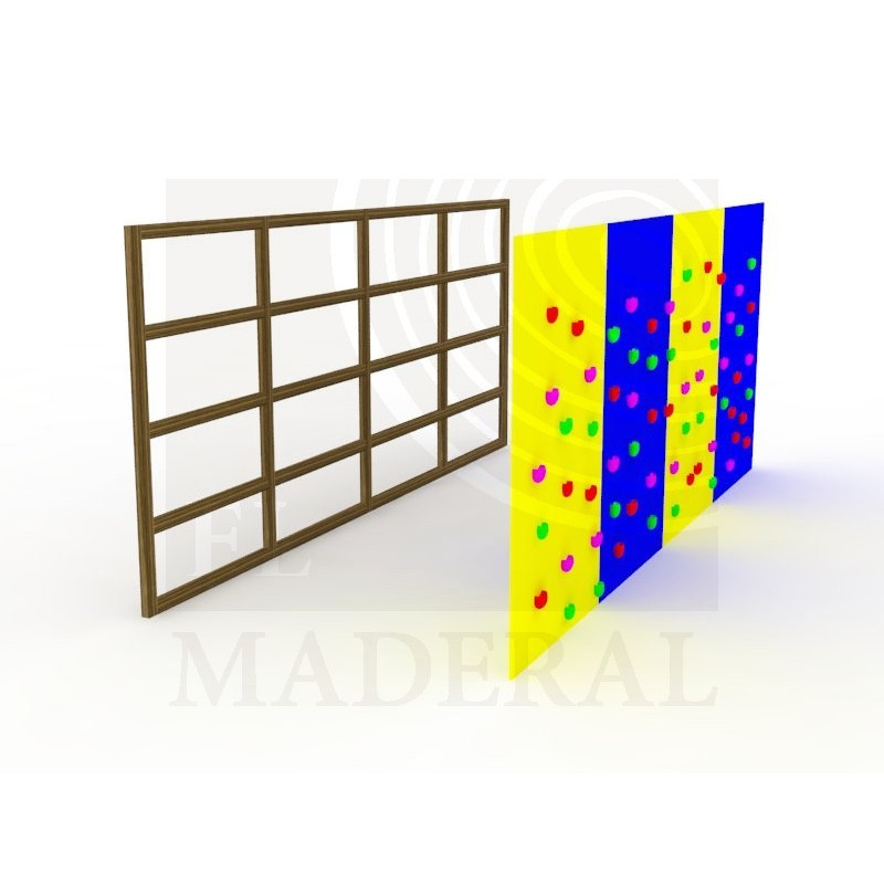 Muro de escalada de sujeción a muro