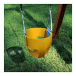 Columpio balde reforzado uso público, goma