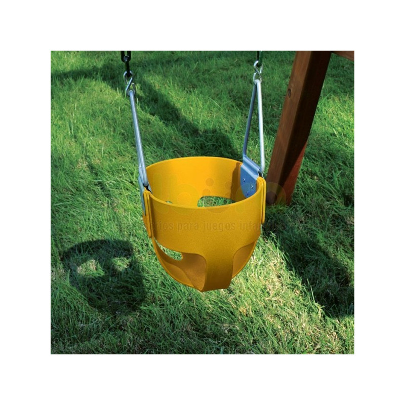 Columpio balde reforzado uso público, goma