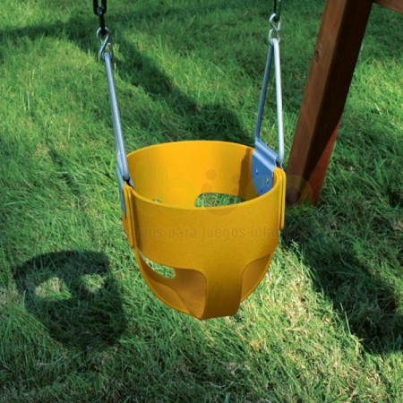 Columpio balde reforzado uso público, goma