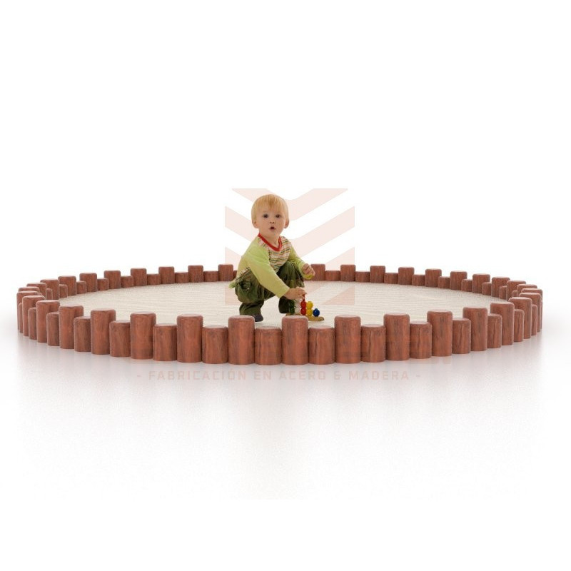 Arenero Circular Infantil de Madera 200 cm