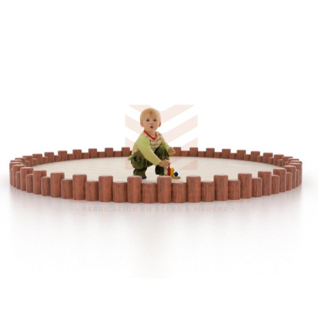 Arenero Circular Infantil de Madera 200 cm