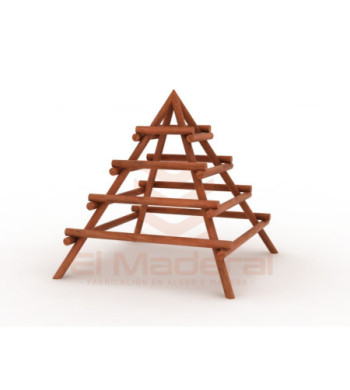 Pirámide de madera