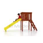 Tobogán simple con estructura de madera