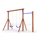 Columpio doble con barra