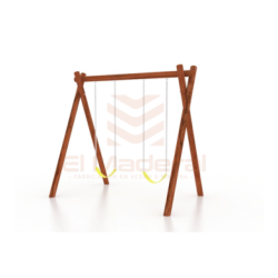 Columpio doble de madera