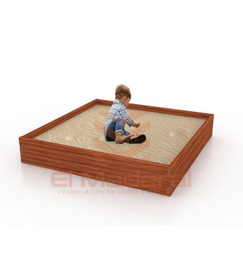 Arenero Cuadrado 150×150 cm para Juegos Infantiles | El Maderal