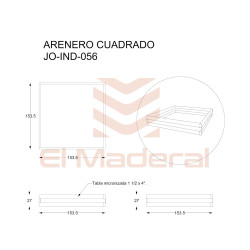 Arenero Cuadrado 150×150 cm para Juegos Infantiles | El Maderal