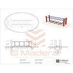 Puente Infantil Tronco Metal El Paso | Juego de Equilibrio | El Maderal