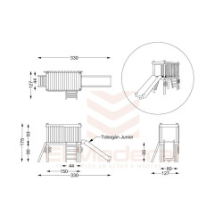 Juego Infantil para Patio Exterior | Juegos de Madera | El Maderal