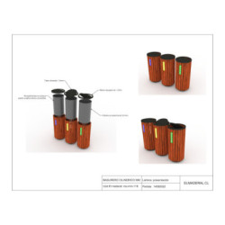 Fabricación cilindro y tapa para basureros