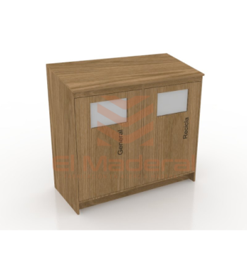 Contenedor reciclaje doble melamina