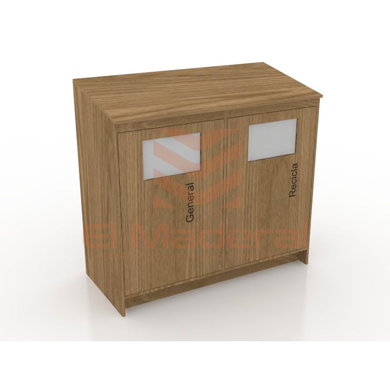 Contenedor reciclaje doble melamina