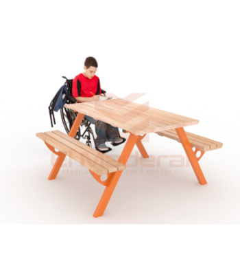 Mesa Picnic Orange Wood tradicional