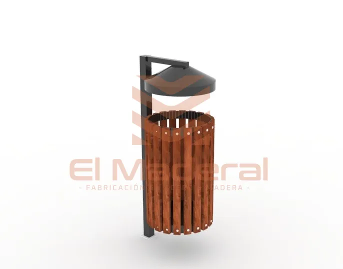 Basurero Metal Madera