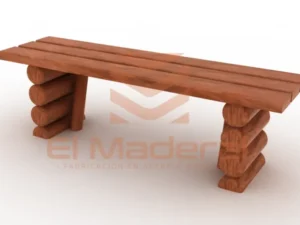 Banca de rollizos sin respaldo