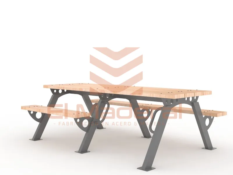 Mesa picnic inclusiva