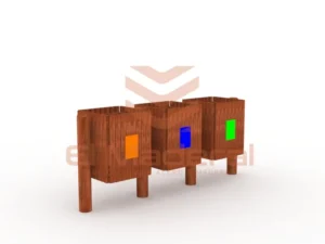 basurero triple ecologico