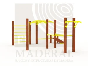 Circuito de calistenia metal madera
