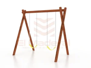 Columpio doble de madera