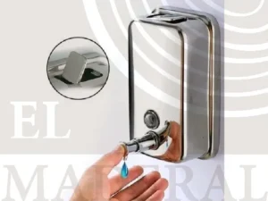 DISPENSADOR DE JABÓN 500 ML DE ACERO INOXIDABLE CROMADO