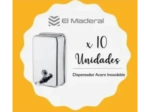 Dispensador de Jabón Acero Inoxidable 500 Ml x 10 unidades