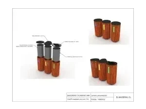 Fabricación cilindro y tapa para basureros