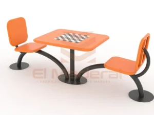 Mesa ajedrez metálica