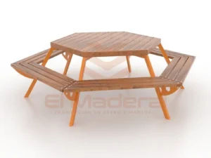 Mesa Hexagonal Orange-Wood
