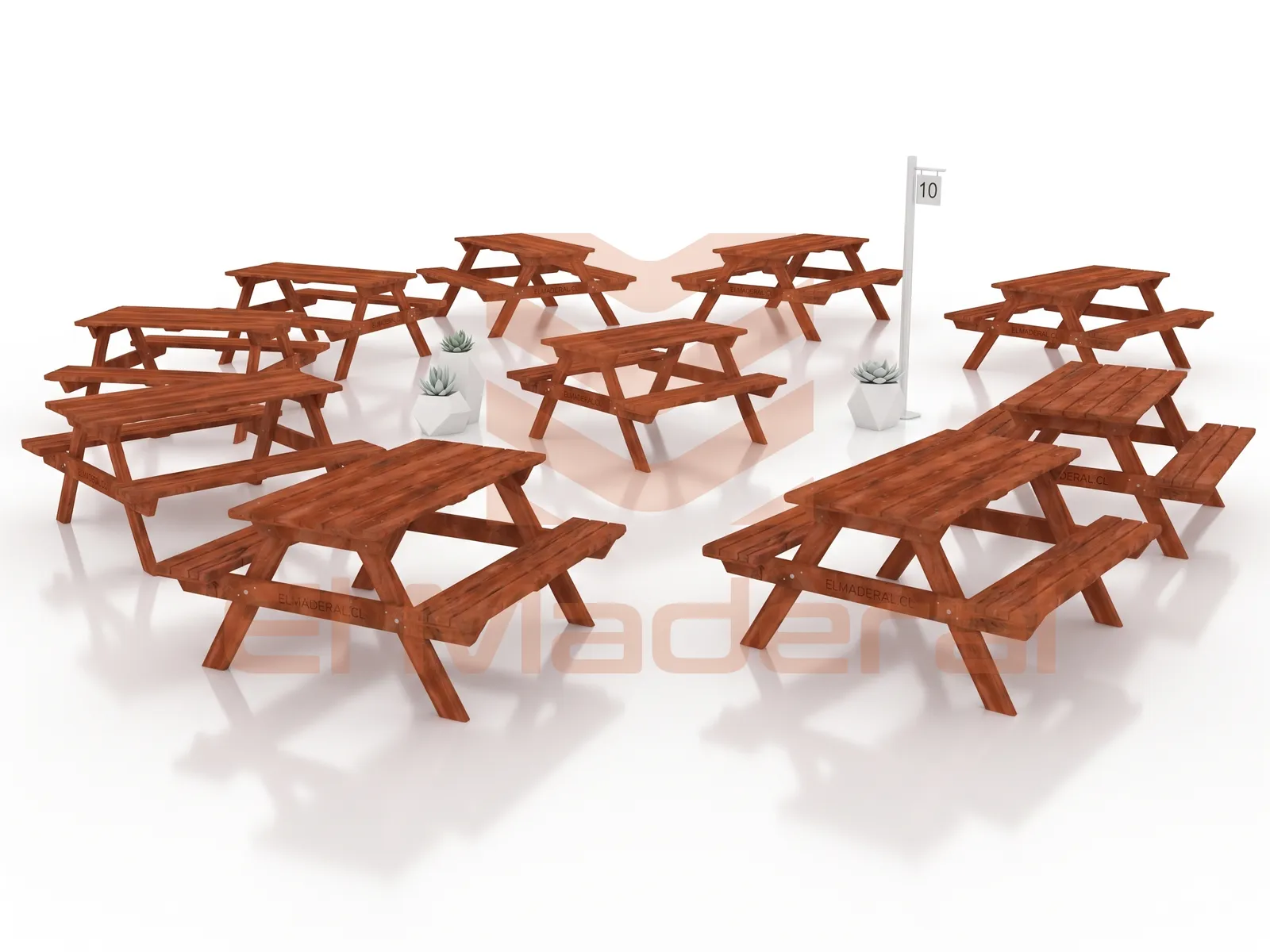 Pack Mesa de Picnic x 10 unid