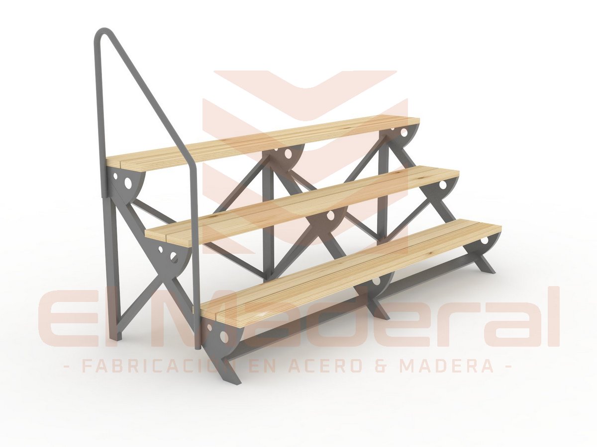 Gradería adosada a muro