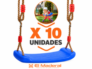 Columpio plástico con cuerdas x 10 unidades